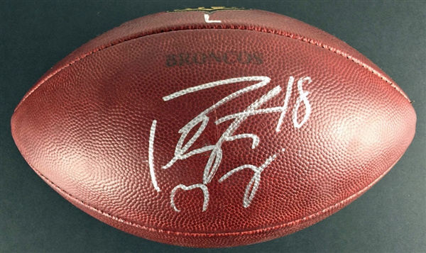Peyton Manning Signed Denver Broncos Game Used NFL Leather Game Model Football (PSA/DNA)