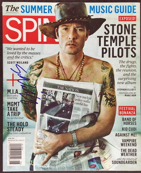 Stone Temple Pilots: Scott Weiland Signed June 2010 Spin Magazine (PSA/JSA Guaranteed)