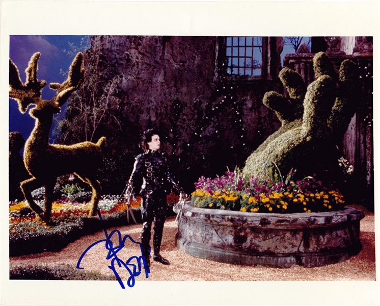 Johnny Depp In-Person Signed 8" x 10" Color Photo from "Edward Scissorhands" (PSA/JSA Guaranteed)