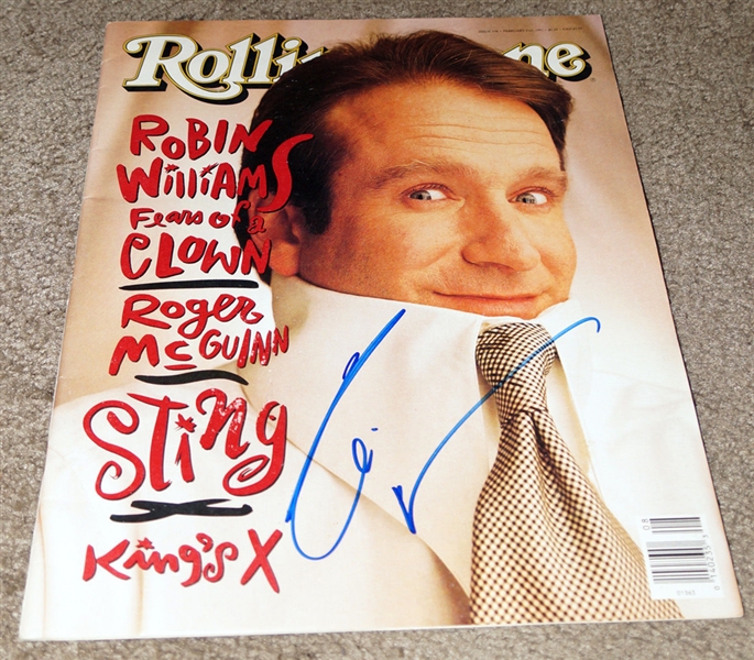 Robin Williams Signed February 1991 Rolling Stone Magazine (PSA/JSA Guaranteed)