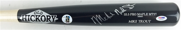 Mike Trout Unique Signed Old Hickory MT27 Personal Model Bat with full "Michael Nelson Trout" Autograph (PSA/DNA)