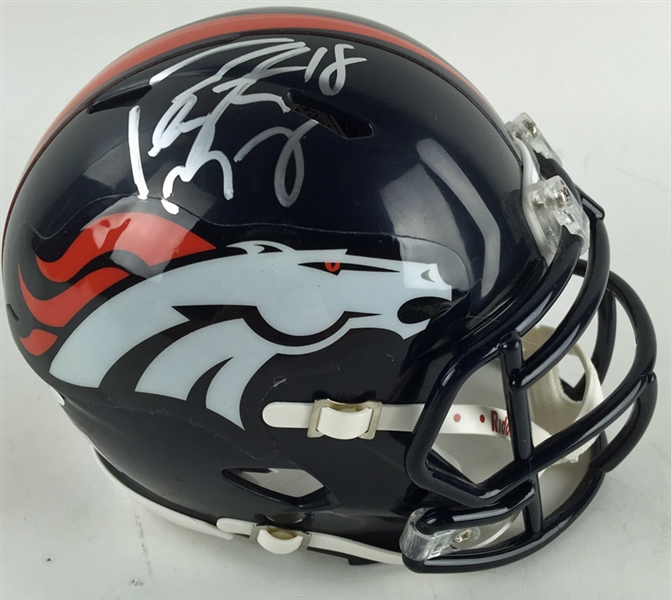 Peyton Manning Signed Denver Broncos Super Bowl XLVIII Style Mini Helmet (JSA)
