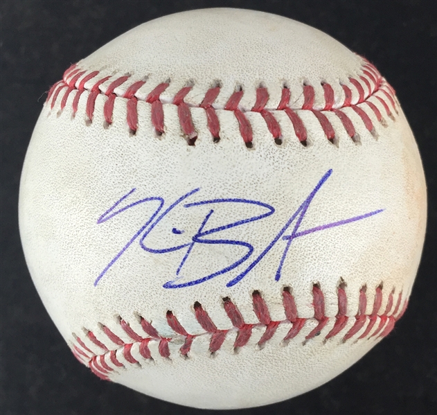 Kris Bryant Signed & Game Used OML Baseball from 5-11-15 Game vs. Mets (Bryant Hits 2nd Career HR)(PSA/DNA Rookie Graph & MLB Holo)