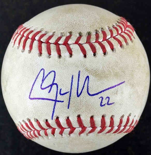 Clayton Kershaw Signed & Game Used OML Baseball from 8-1-15 Game vs. Angels (Kershaw Pitch to Albert Pujols!)(JSA & MLB Holo)