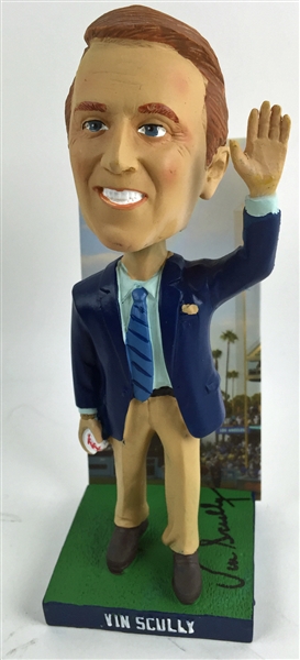 Vin Scully Signed Limited Edition 2015 Dodgers Bobble Head (JSA)