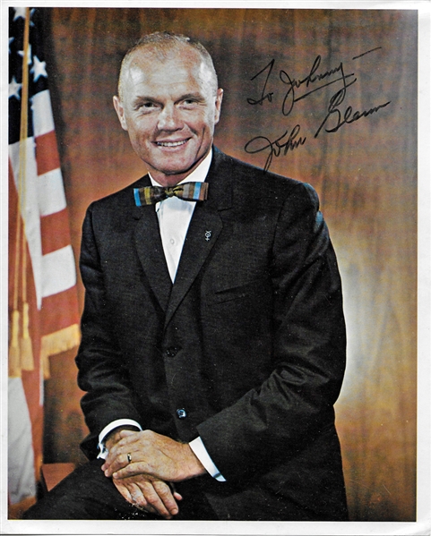 Astronauts: John Glenn & Gene Cernan Signed 8" x 10" Photos (PSA/JSA Guaranteed)