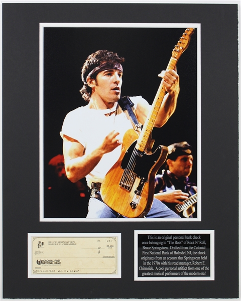 Bruce Springsteen Personal Check Display