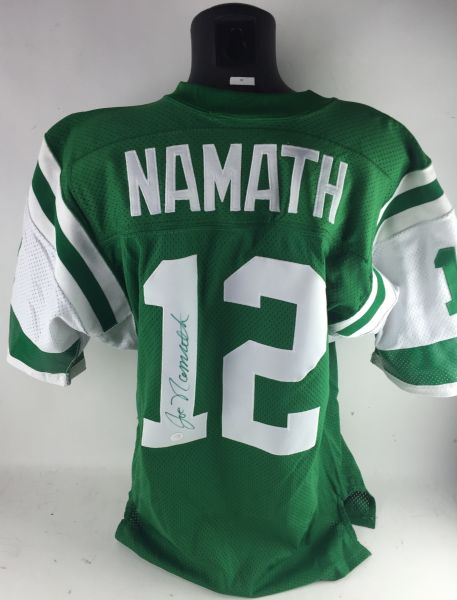 Joe Namath Signed Vintage Style New York Jets Jersey (JSA)