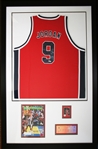 Michael Jordan Signed 1984 Olympic Jersey in Custom Framed Display with Ticket & Card (UDA)