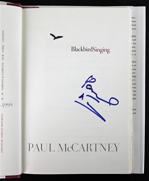 The Beatles: Paul McCartney Signed "Blackbird Singing" Book (PSA/DNA)