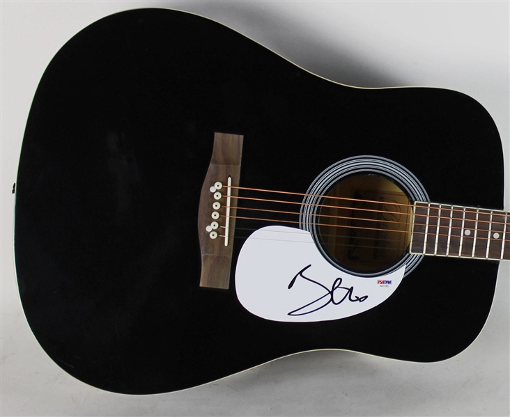 U2: Bono Signed Black Acoustic Guitar (PSA/DNA)