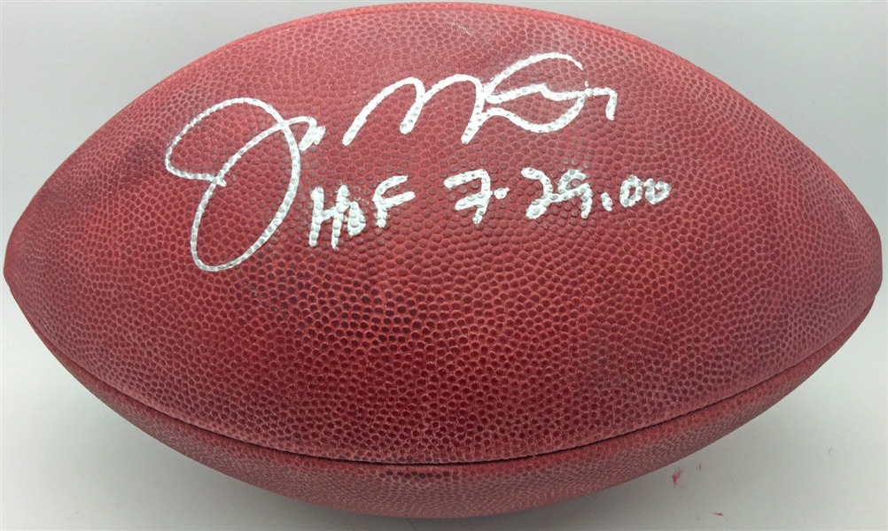 Joe Montana Signed NFL Leather Football w/ "HOF 7-29-00" Inscription (PSA/DNA)