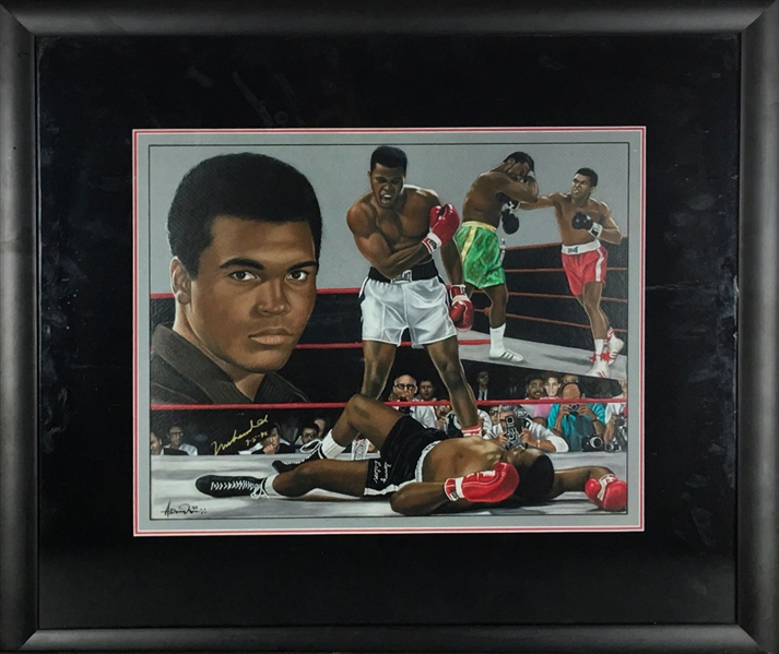 Muhammad Ali Signed Original 20" x 16" Artwork (JSA) 