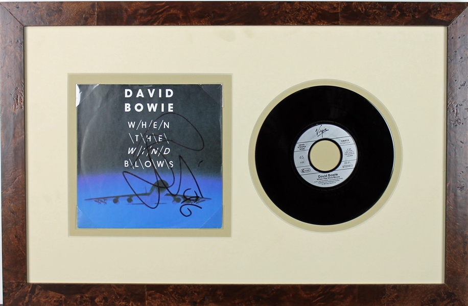 David Bowie Signed & Framed "When The Wind Blows" 45 Album Display (PSA/DNA)