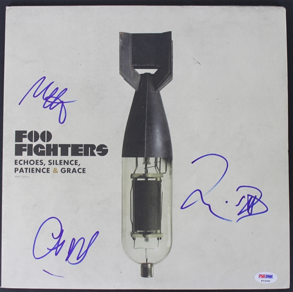 The Foo Fighters Group Signed "Echoes, Silence, Patience & Grace" Record Album (4 Sigs)(PSA/DNA)
