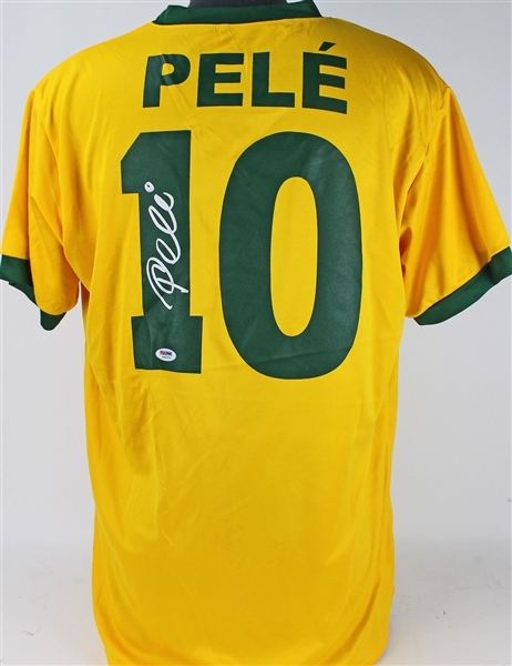 Pele Signed Brazil Soccer Jersey (PSA/DNA)