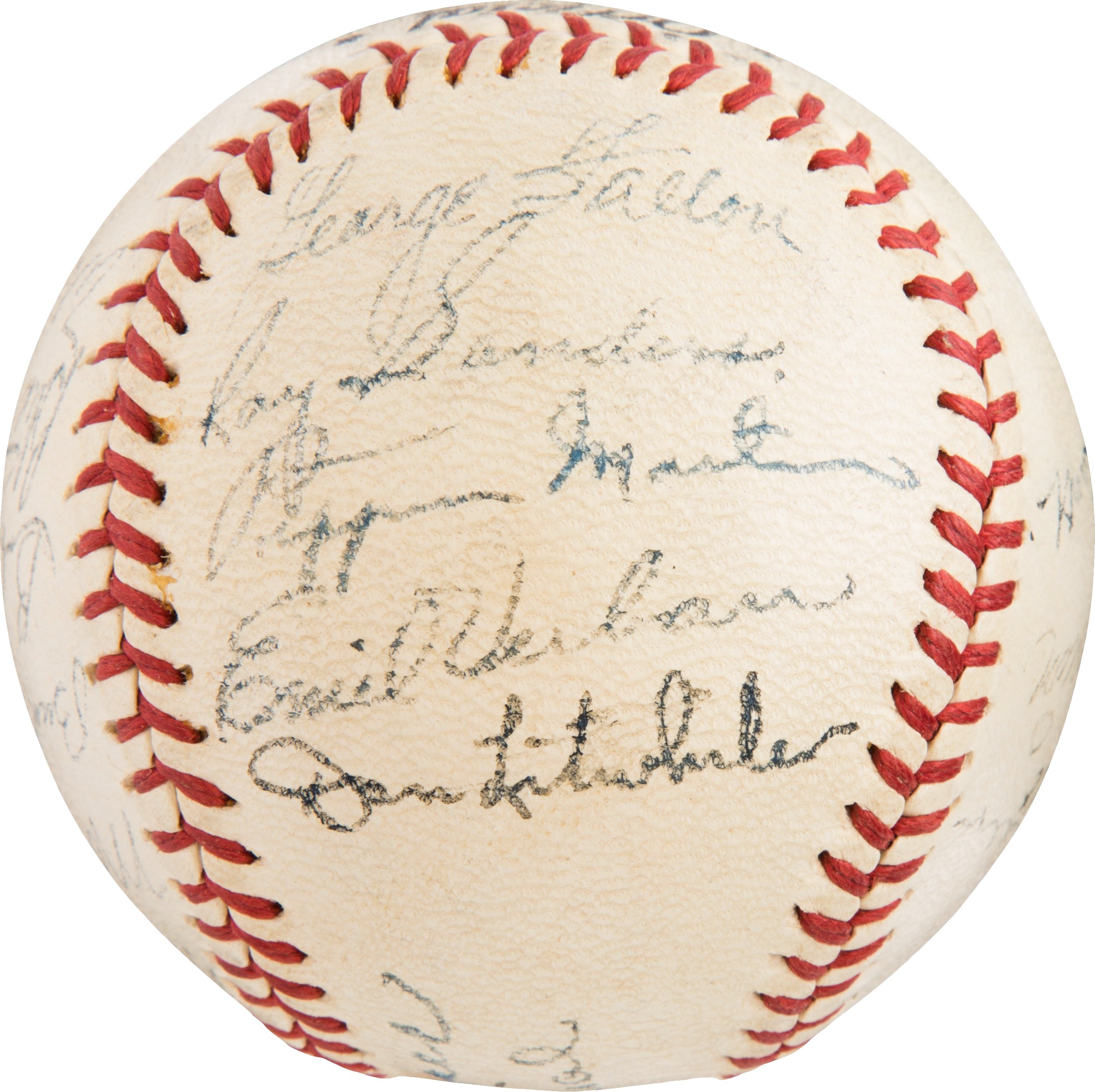 Lot Detail - 1944 W.S. Champions St. Louis Cardinals Team-Signed ONL (Frick) Baseball w/ 21 Sigs ...