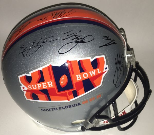 Super Bowl XLIV Multi-Signed Helmet w/ Warner, Smith & Others! (JSA)
