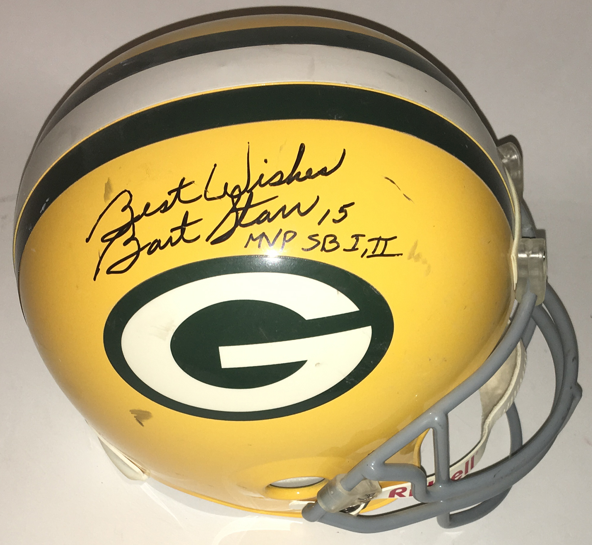 Lot Detail Bart Starr Signed Green Bay Packers Helmet W Mvp Sb I