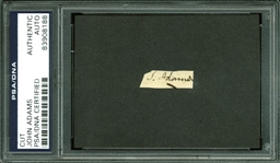 President John Adams Rare Signature Cut (PSA/DNA Encapsulated)