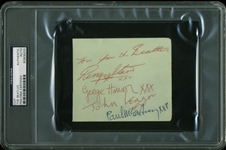 The Beatles Group Signed 4" x 4" Album Page w/ All Four Signatures! (PSA/DNA Encapsulated & Caiazzo)
