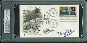 Apollo 11: Crew Signed c. 1969 First Day Cover w/ Armstrong, Buzz & Collins! (PSA/DNA Encapsulated)