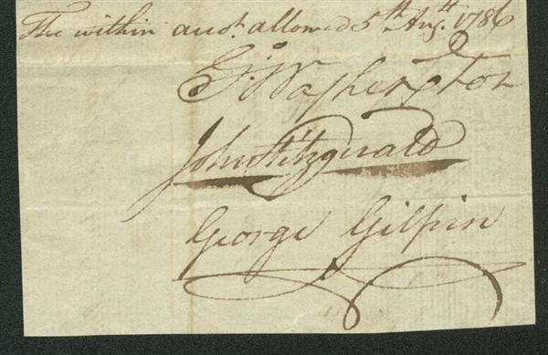George Washington Signed 2.5" x 3.5" Document Clipping w/ Colonies Counter-Spy John Fitzgerald! (PSA/DNA Encapsulated)