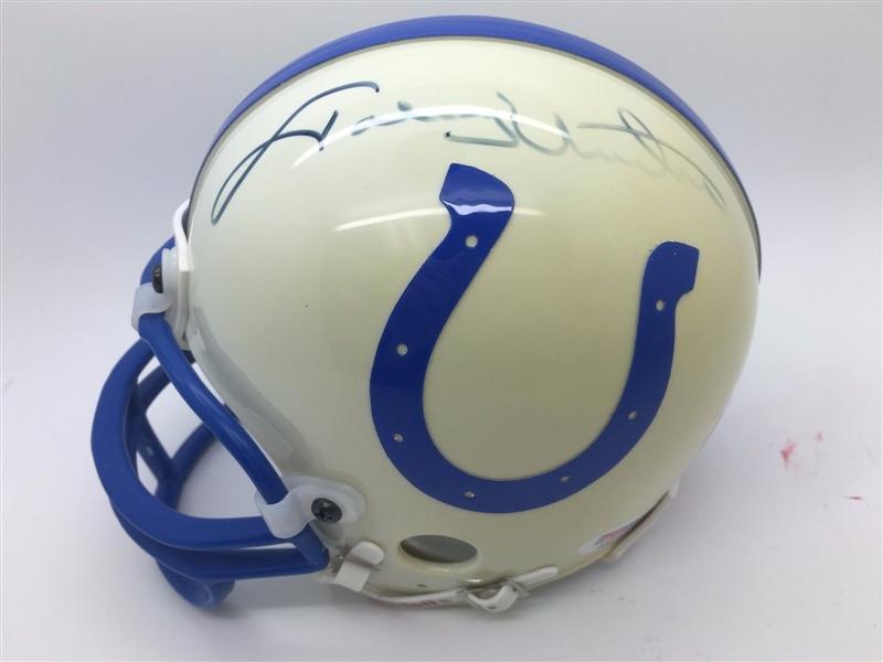 Johnny Unitas Signed Colts Mini Helmet (PSA/DNA)