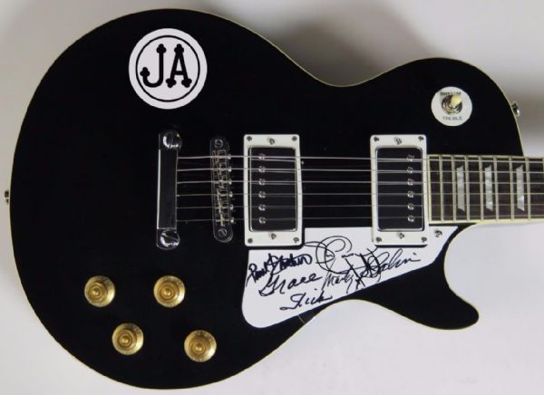 Jefferson Airplane Signed Guitar By All 5 Members: Grace Slick, Marty Balin, Paul Kantner, Jorma Kaukonen, and Jack Cassady. (PSA/JSA Guaranteed)