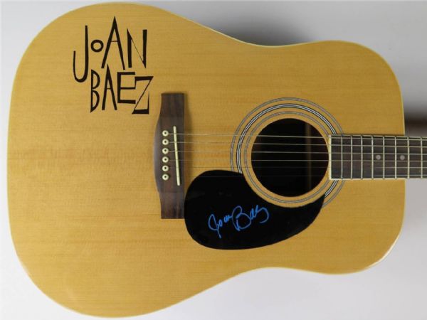 Joan Baez Signed Guitar (PSA/JSA Guaranteed)