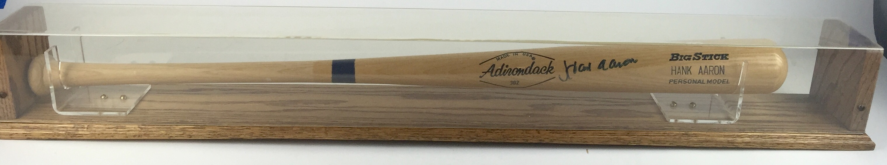 Lot Detail Hank Aaron Signed Adirondack Big Stick Model Bat PSA JSA