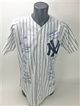 1998 World Series Champion NY Yankees Team Signed Jersey w/ 22 Signatures! (JSA)
