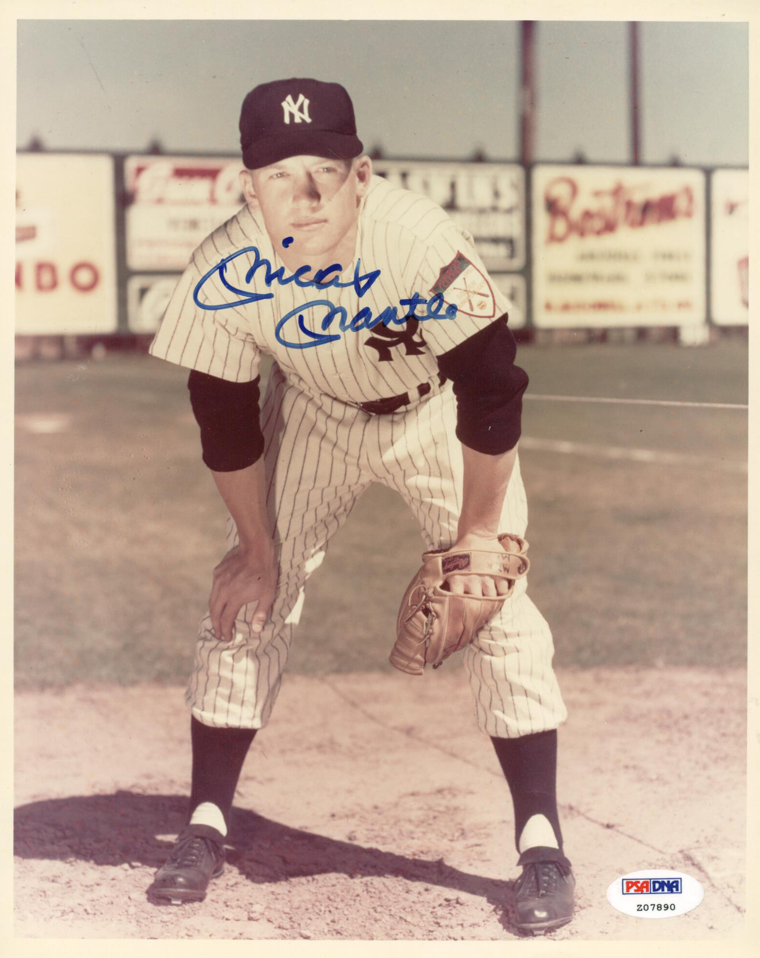 Lot Detail Mickey Mantle Signed 8 X 10 Color 1951 Photograph Psadna