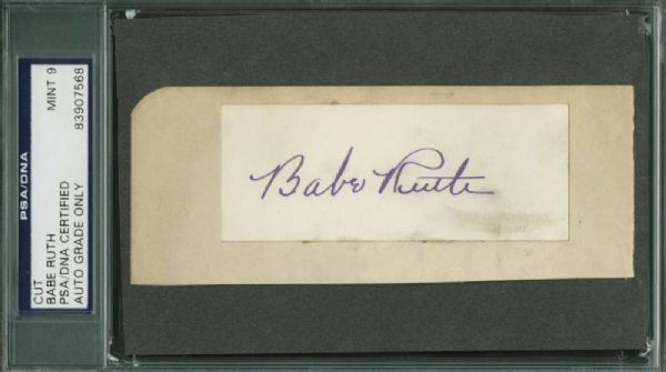 Lot Detail Babe Ruth Exceptionally Signed X Album Page Psa Dna