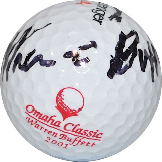 Warren Buffett Rare Signed Omaha Classic 2001 Golf Ball (JSA)