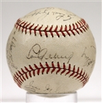 1936 WS Champion NY Yankees Team Signed OAL Baseball w/ Rare Gehrig/DiMaggio Grouping! (JSA)