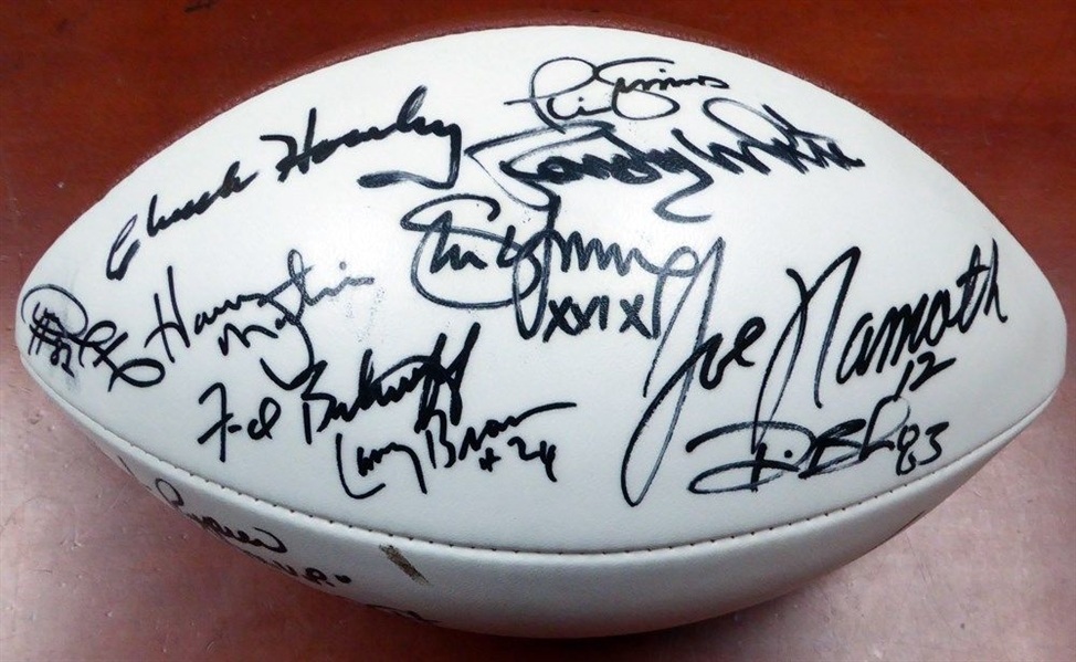 Super Bowl MVPs Multi-Signed Football w/ Namath, Young, Simms & Others (PSA/DNA)