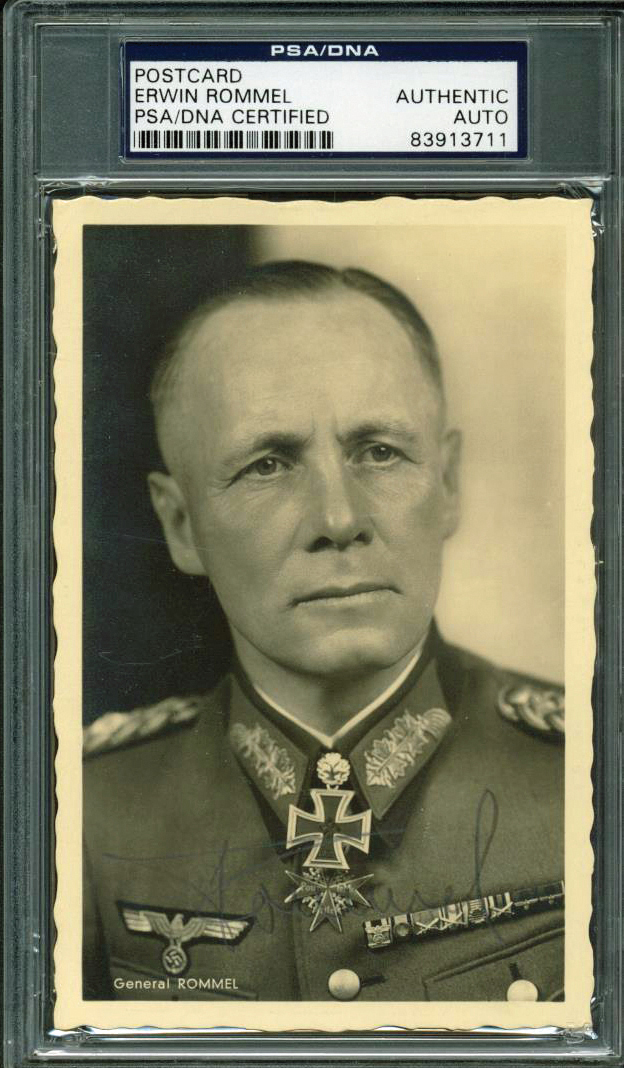 Lot Detail Erwin Rommel Signed X Photo Post Card Psa Dna