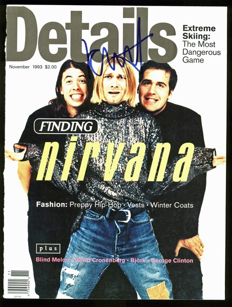 Nirvana: Kurt Cobain Ultra Rare In-Person Signed 1993 Details Magazine Cover (PSA/DNA)