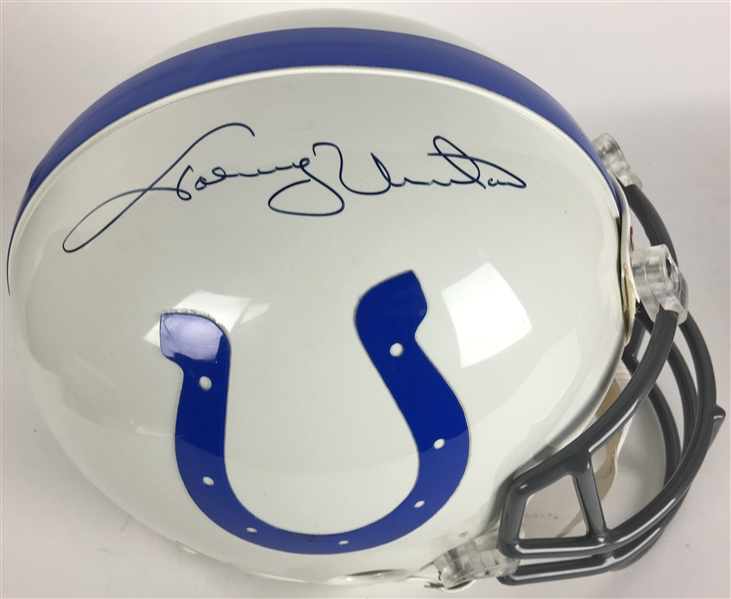Johnny Unitas Near-Mint Signed PROLINE Full Size Baltimore Colts Helmet (PSA/DNA)