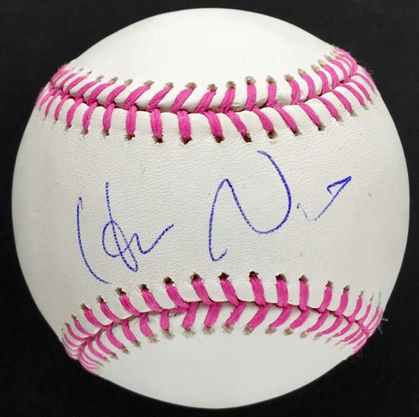 Hideo Nomo Signed OML Mothers Day Baseball (JSA)