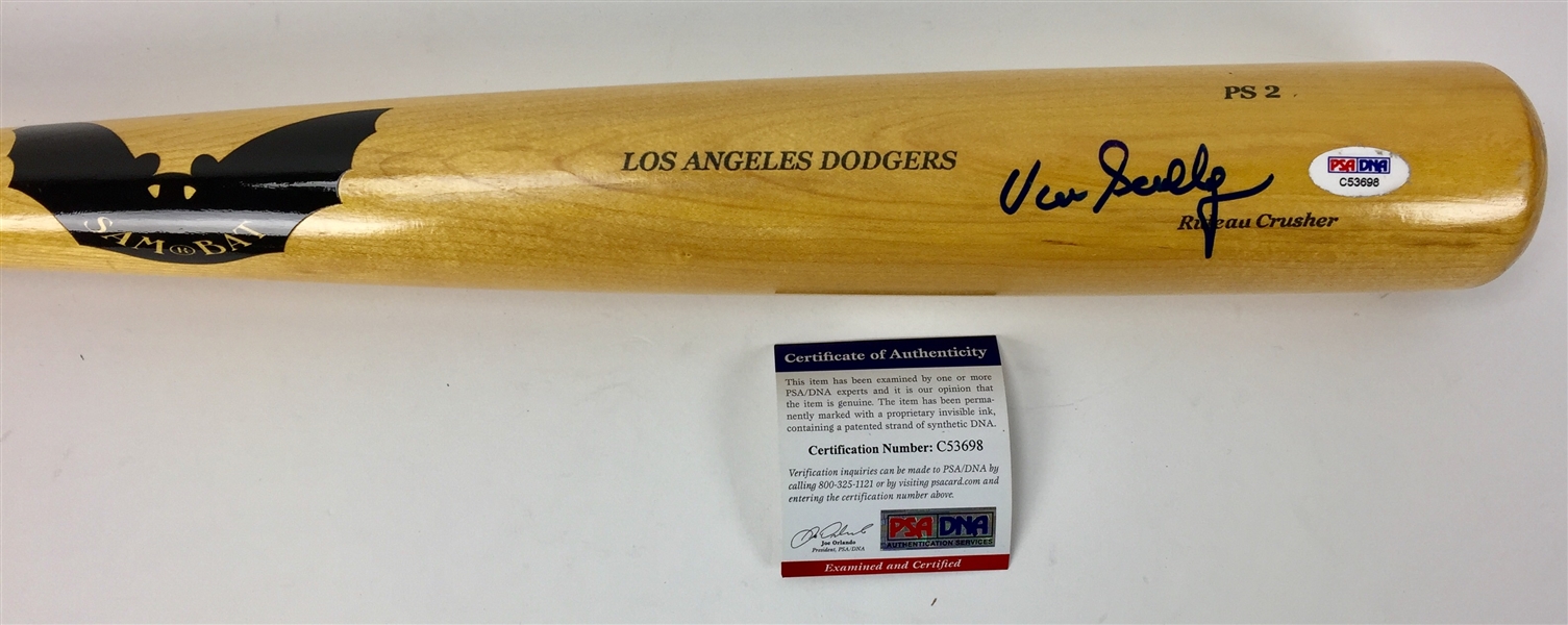 Vin Scully Signed LA Dodgers Batting Practice Model SAM Bat (PSA/DNA)