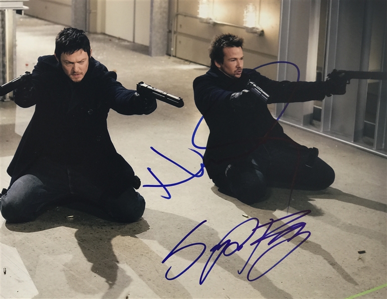Norman Reedus & Sean Patrick Flannery Dual Signed 11" x 14" Color Photo from "Boondock Saints II" (TPA Guranteed)