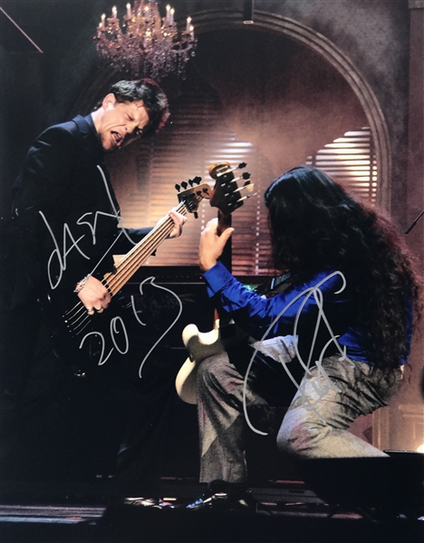 Metallica Bassists: Jason Newsted & Robert Trujillo Signed 11" x 14" Color Photo (TPA Guaranteed)