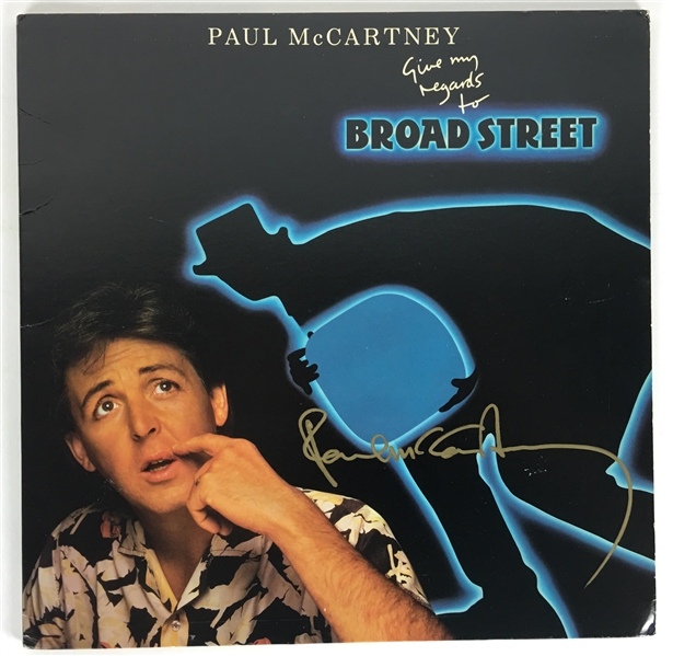 The Beatles; Paul McCartney Signed "Give My Regards To Broad Street" Album (TPA Guaranteed)