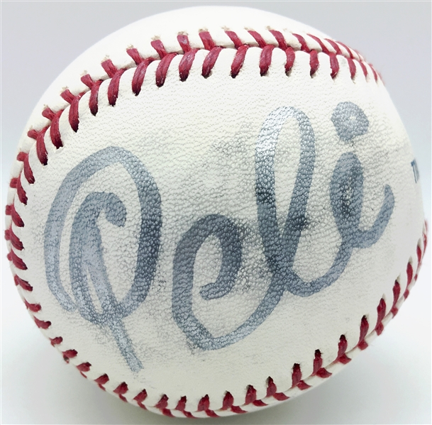Edson Pele Signed OML Baseball (PSA/DNA)