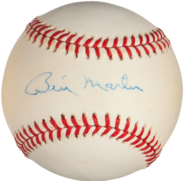 Billy Martin Signed OAL Baseball (TPA Guaranteed)