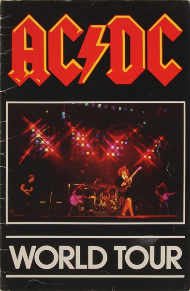 AC/DC Original 1980 "Back In Black" Group Signed Tour Program w/ All 5 Members! (Beckett)