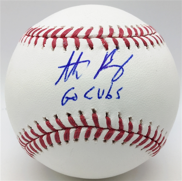 Anthony Rizzo Signed OML Baseball w/ "Go Cubs" Inscription! (Fanatics & MLB)