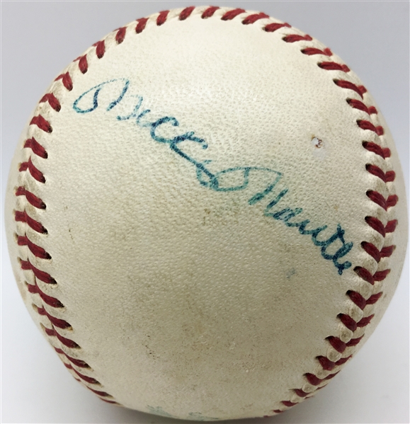 50s Finest: Mickey Mantle, Ted Williams & Yogi Berra Vintage Signed OAL Baseball (TPA Guaranteed)